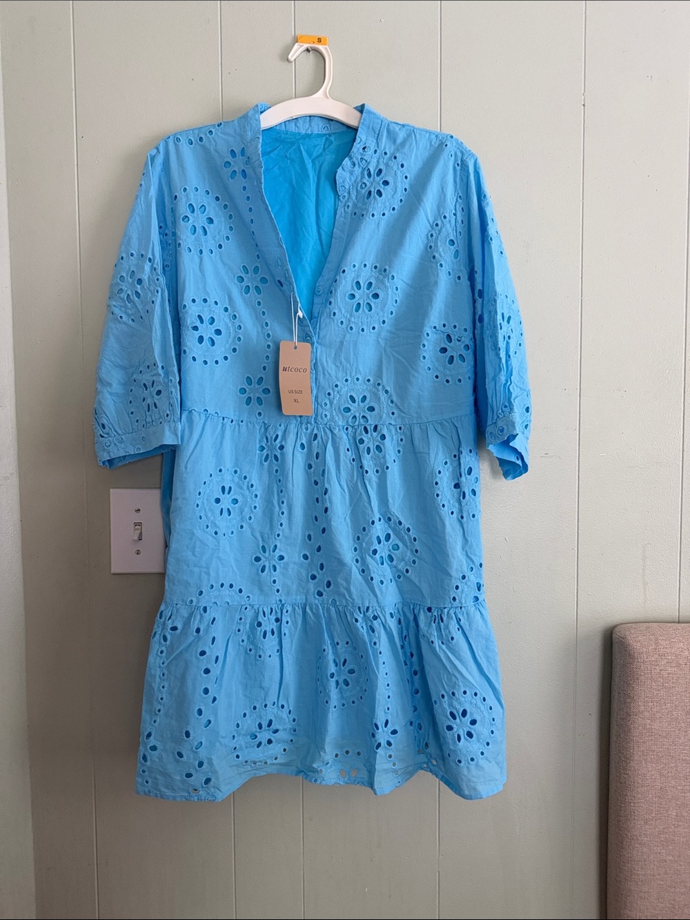 Women’s  Light Blue Eyelet Dress